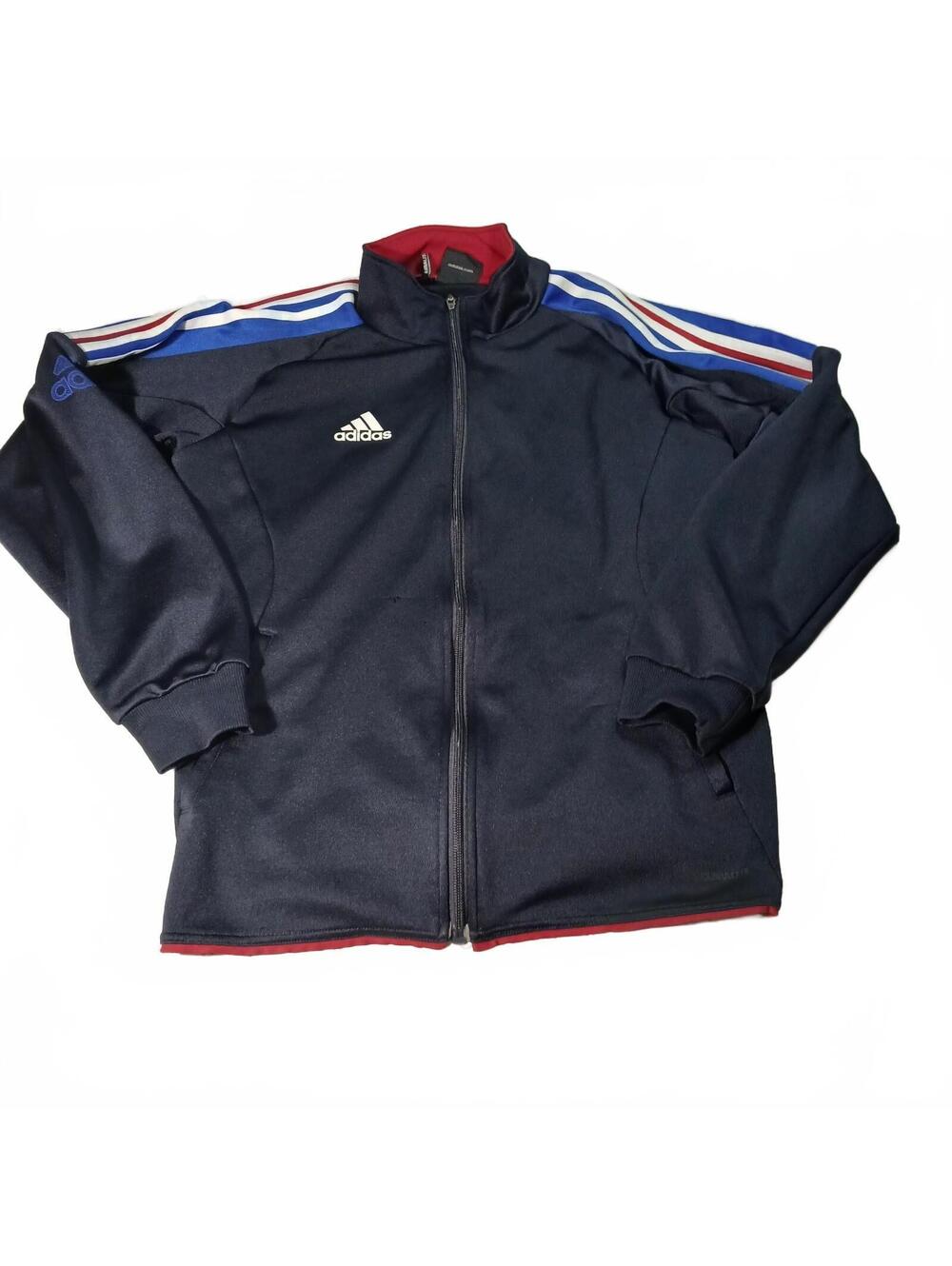 Vintage Adidas Navy Track Jacket L Large Red White Blue